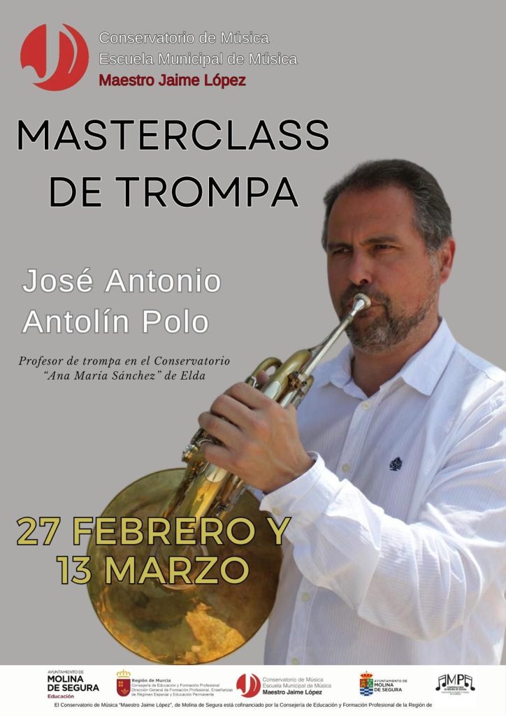 Conservatorio Música Molina Master Class de trompa Días 27feb 13mar26 CARTEL
